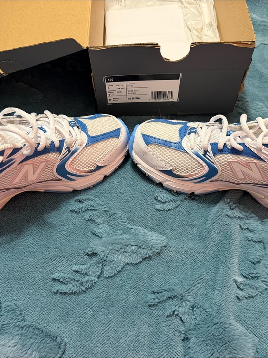 New Balance Shoes - New Balance Blue and White Mesh Athletic Sneakers